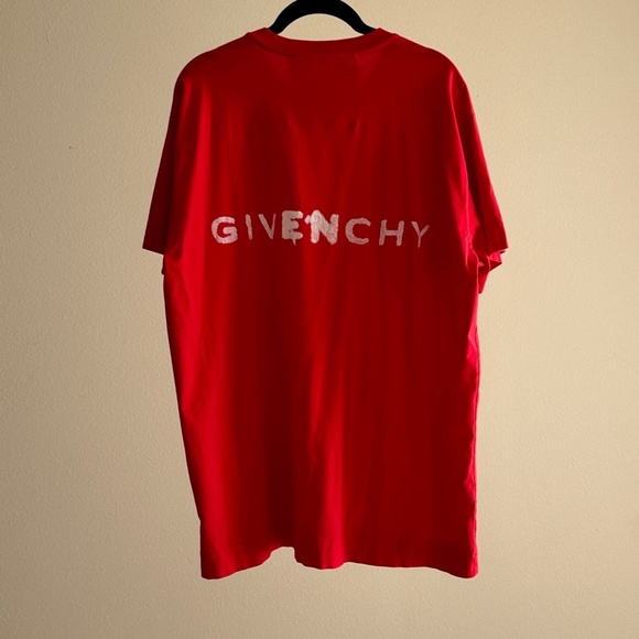 Givenchy Gothic t-shirt Logo Print Oversized Tee Size S - Picture 1 of 11